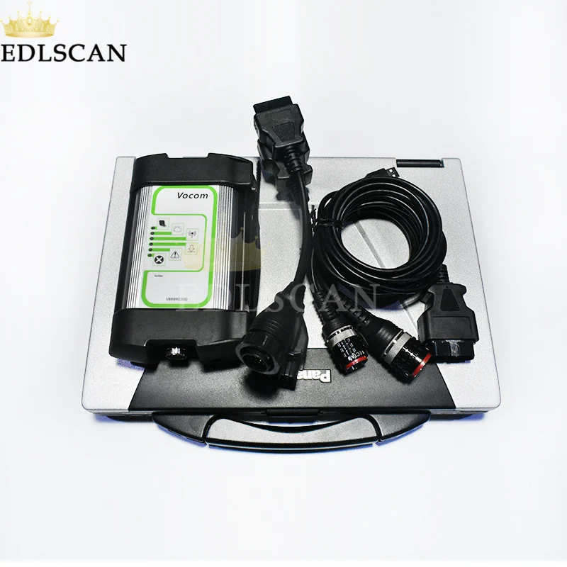 EDLSCAN CF52 с PTT 2.7.4 dev2 инструмент для Volvo грузовик диагностический инструмент vocom 88890300