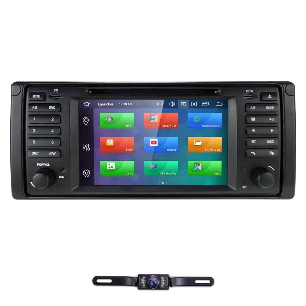 DSP ips 1din Andorid9.0 автомобильный dvd-плеер для E39/X5/M5/E53 Авторадио gps навигация автомобильный мультимедийный плеер головное устройство автомобильный монитор 4G - Цвет: Camera1