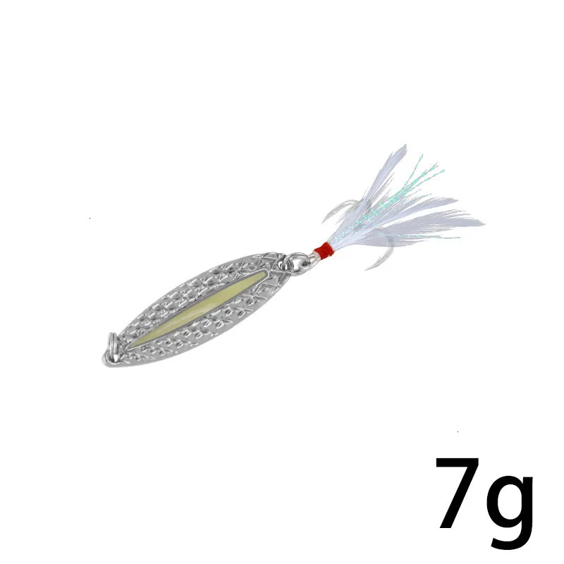 hook 7gram Silver Приманка, рыболовные приманки, ложка, вес 2,5-20 г, приманка для ловли окуня, искусственная металлическая приманка, Peche - Цвет: hook 7gram Silver