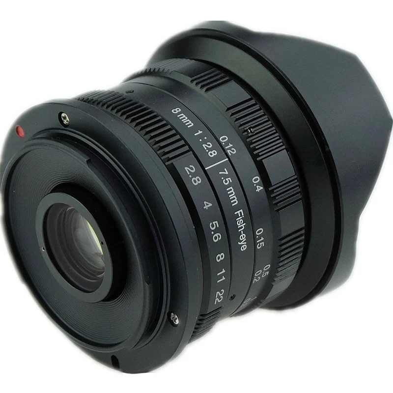 F2.8 звезда 7,5 мм супер широкоугольный объектив рыбий глаз для Canon для Fuji aps-c беззеркальная камера