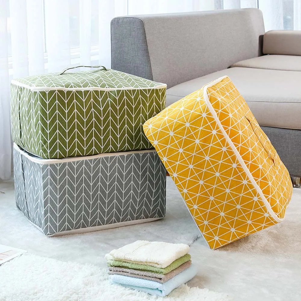 Cloest Organizer Durable Storage Bag Quilt Blnket Sock Stuff Container Portable Folding Clothes Tidy Case Travel Makeup | Дом и сад