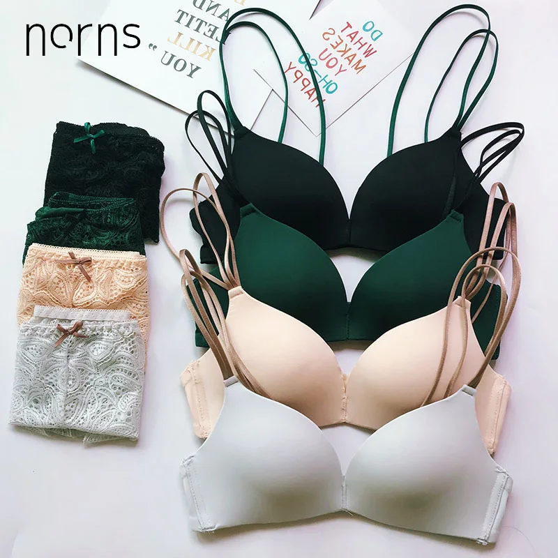  Norns Fashion Print Soft Underwear Set Transparent Panties Underwear Women Sexy Lingerie Set Lacely