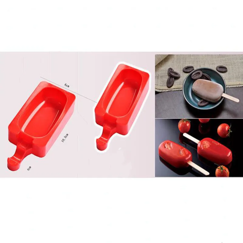 Hot Sale Silicone Cute Ice Pop Molds Popsicle Molds Ice Trays Ice Cream Maker Frozen Holder Mould with Sticks Kitchen Tools