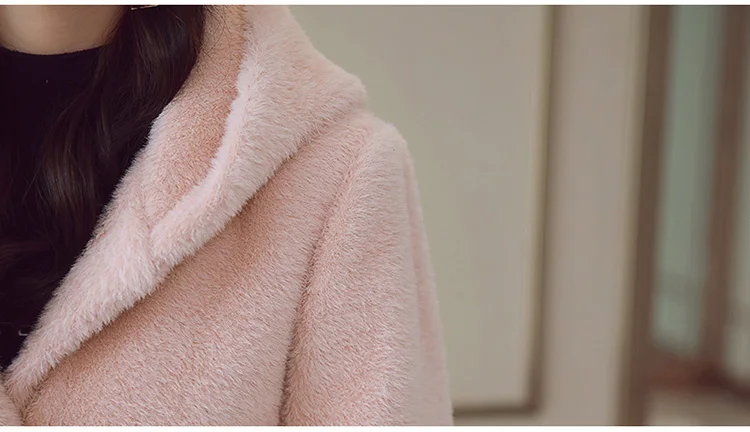 Imitation Mink Velvet Coat Women's Mid-length Autumn And Winter New Style Korean-style Embroidery Knitted Cardigan Hooded T
