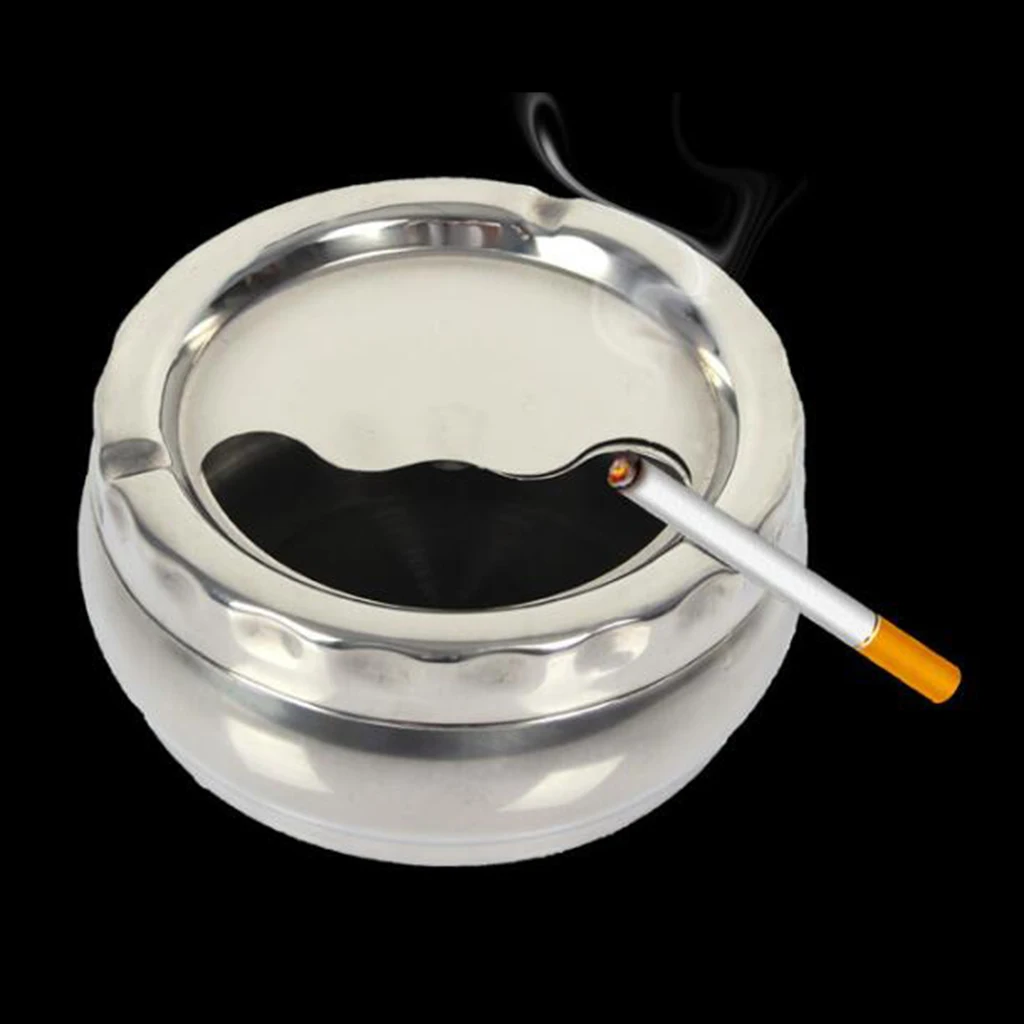 Outdoor Stainless Steel Ashtray Windproof Cigarette for Home Office Shop Desktop Use | Дом и сад
