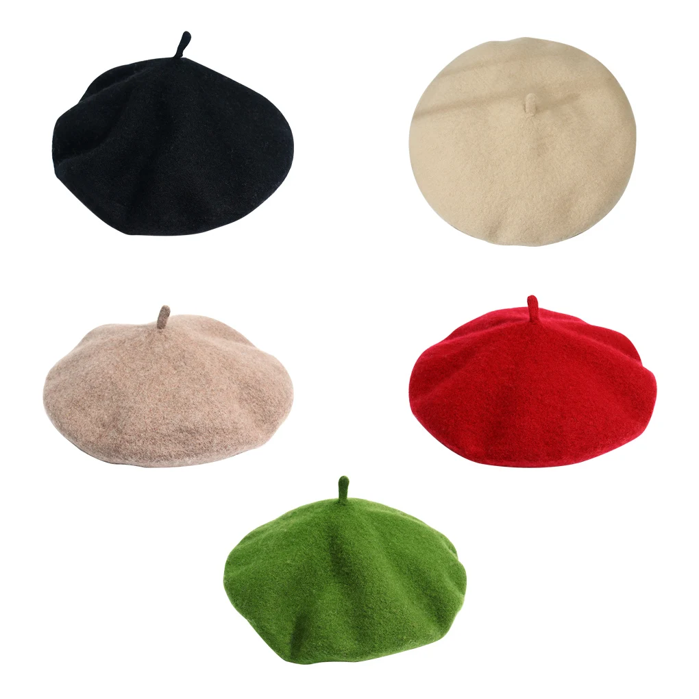 Tanio Jesień zima kapelusz 100% czystej wełny berety francuski artysta