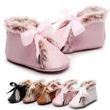 Новые детские ботинки для новорожденных девочек и мальчиков; Теплая обувь для первых шагов; бархатная однотонная обувь; ботиночки; Sapato Infantil; детская обувь