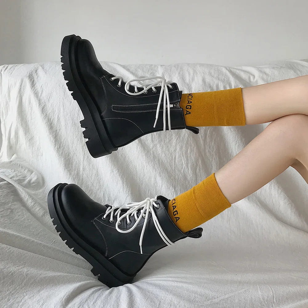 Женские ботинки Martin Новинка 2020 года Сезон лето Универсальные на платформе в