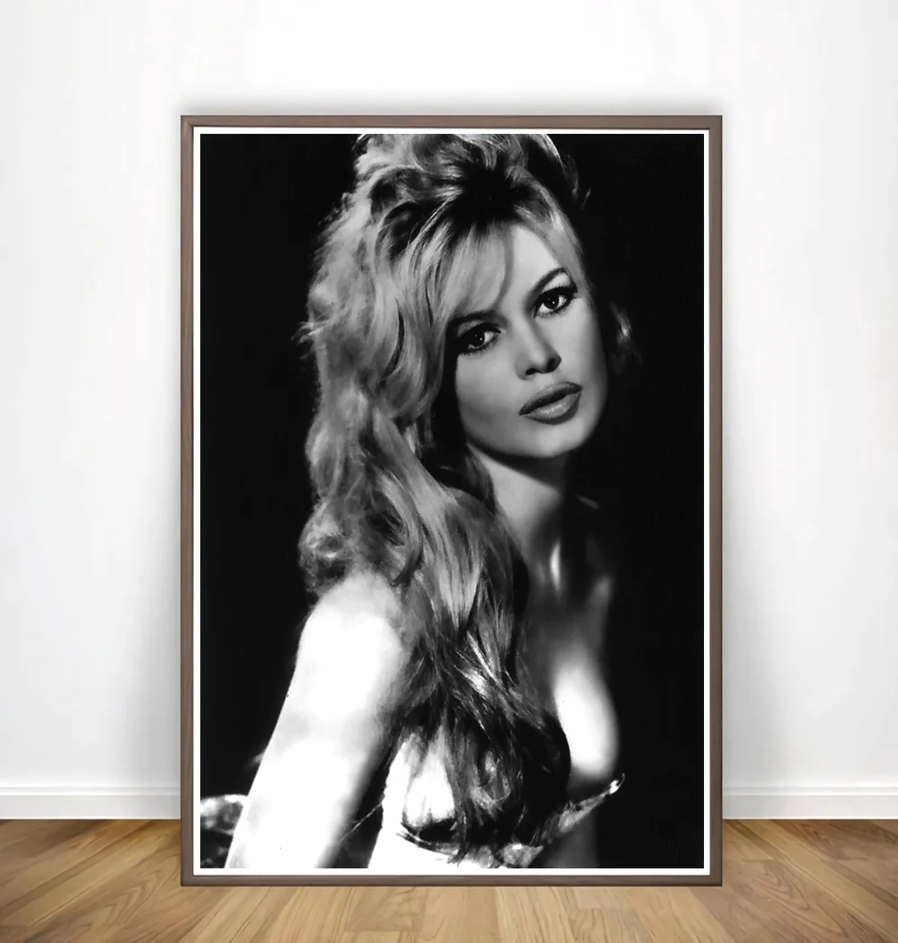 Модный плакат Brigitte Bardot холст художественные принты черный и белый печать