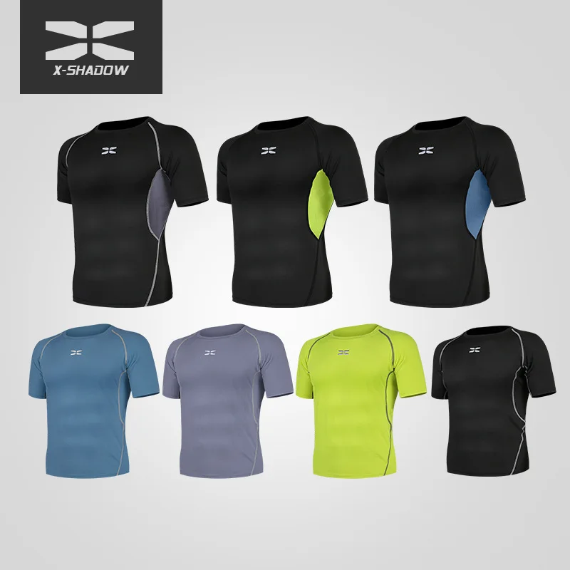 

2019 New Style Quick Drying Clothes MEN'S Short-sleeved Loose-Fit Tight Fitness Sleeves Running Clothing Half Sleeve T-shirt Sum