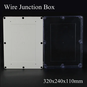 

320x240x110mm ABS IP65 Waterproof Plastic Wire Junction Box Clear Distribution Enclosure Project Case Electronic Transparent