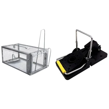 

Mouse Rat Trap Cage Live Animal Pest Rodent Mouse Control Bait Catch with 4 Pack Mouse / Mice Easy to Set