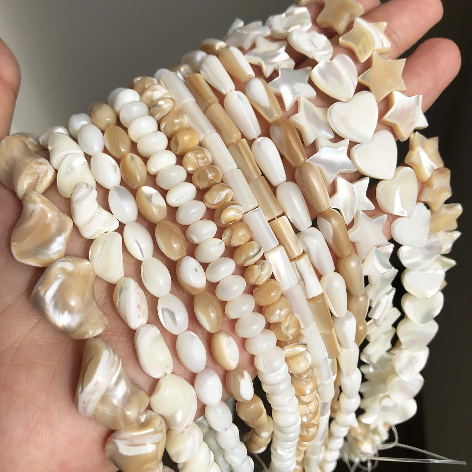 Jewelry Making Supplies Creamy White Loose Irregular Shell Beads Shell Beads