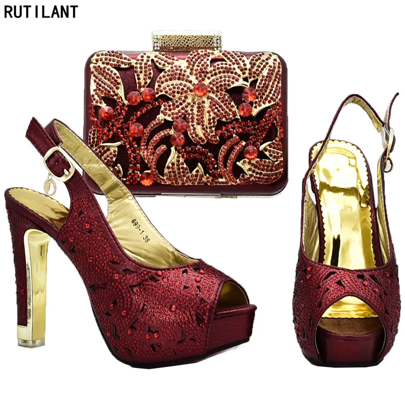 New Fashion Designer Shoes Women Luxury 2018 Italian and Bags Set Envio Gratis African Wedding Bag Sets | Обувь