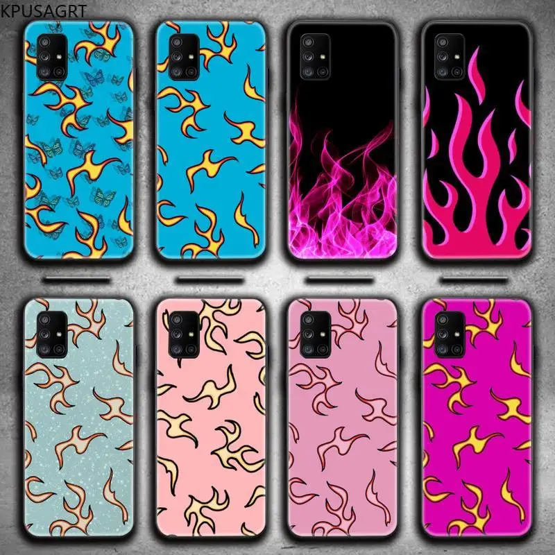 Flame Fire Print Fundas Phone Case 