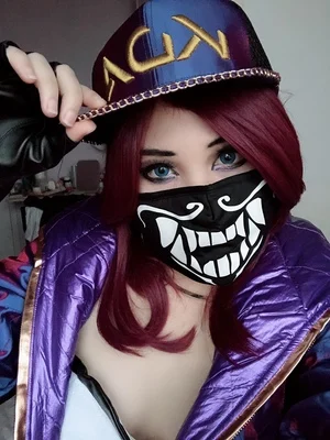 Игра KDA K/DA Akali маска ассасин S8 синий зеленый маска для лица ночные огни косплей реквизит для костюмов