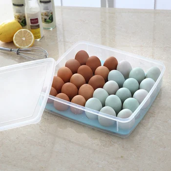 

MM30 Grid Refrigerator Food Storage Box Transparent Plastic Fresh-keeping Egg Box Household For Kitchen accesories
