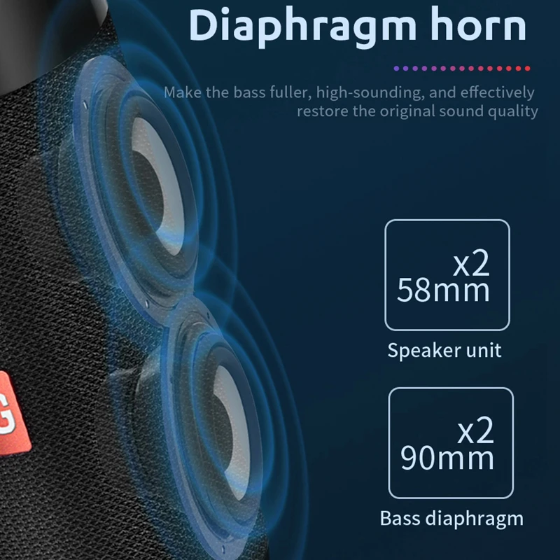 TG113C портативный Bluetooth мини-динамик с fm-радио водонепроницаемый сабвуфер беспроводной Loundpeakers и держатель телефона