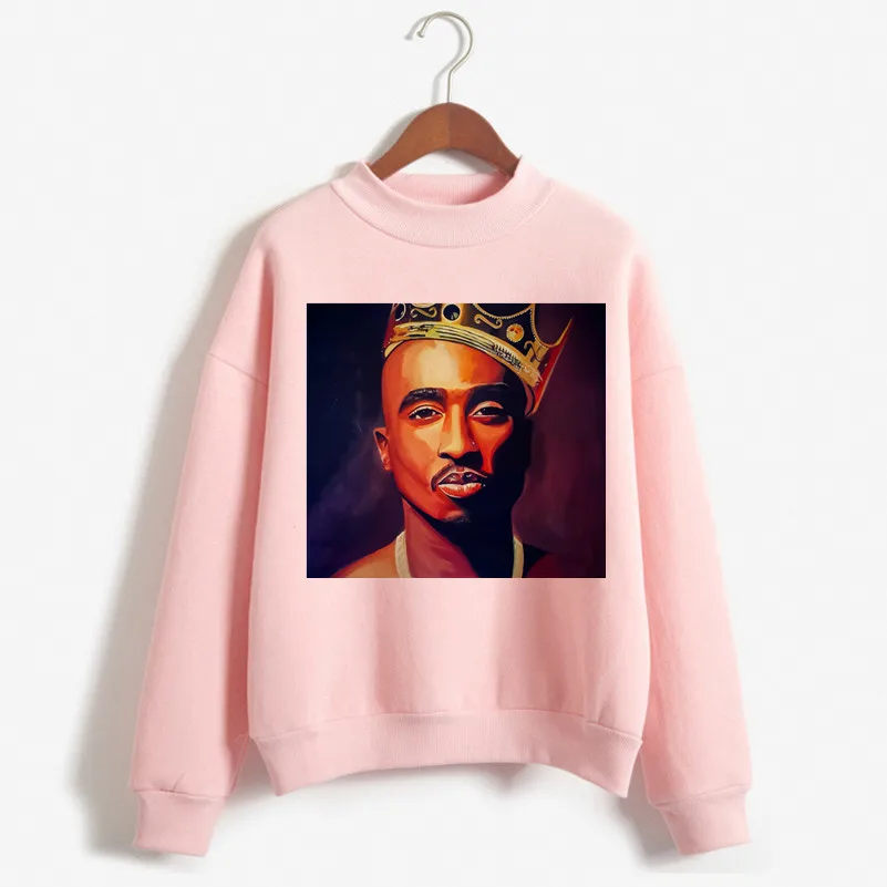P1725J-pink Новинка, толстовки с капюшоном в стиле хип-хоп с принтом Tupac 2pac, женская одежда, модная винтажная толстовка, женская одежда 90 s, Толстовка Harajuku - Color: P1725J-pink