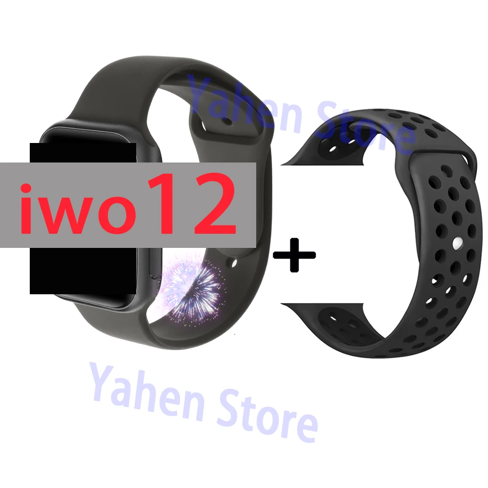 B-NK black black IWO 12 умные часы серии 5 40 мм 44 мм Bluetooth ЭКГ для Apple IOS Android телефон сердечного ритма smartwatch PK IWO 11 Pro 8 Plus 10 13 - Цвет: B-NK black black