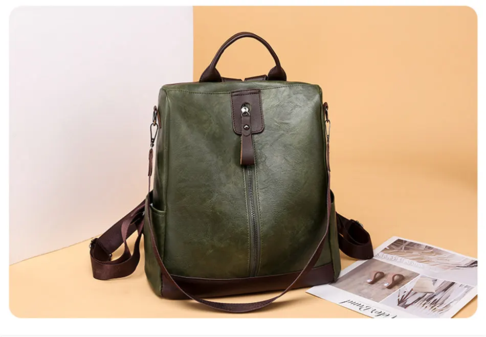 Новые женские рюкзаки, кожаный студенческий рюкзак, винтажная сумка на плечо для леди, Большая вместительная школьная сумка, рюкзаки для путешествий, Mochila