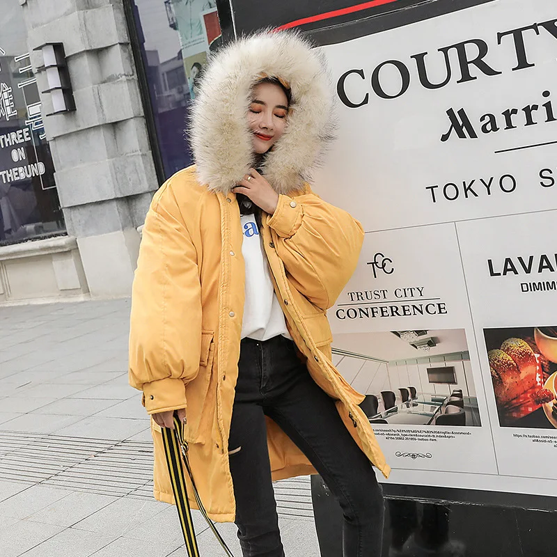 

Down Jacket Cotton-padded Clothes Women's 2018 Winter Korean-style Peach Skin Large Pocket New Style Cotton-padded Clothes Women