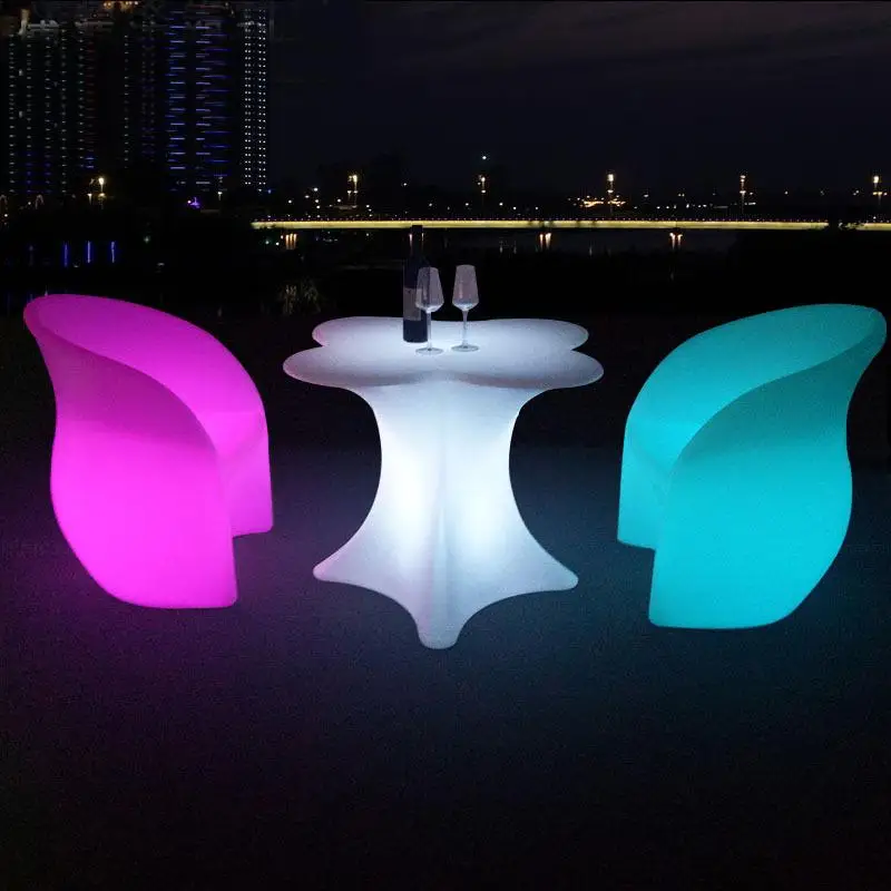 LED Rechargeable lilluminated Leisure Chair Armchair glowing led bar chair Living Room Furniture bar disco Salon supplies