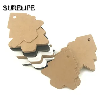 

1000pcs Paper Tags Tree Shape Kraft Paper Card Paper Tags Labels DIY Christmas/Wedding Party Favors Craft Scrapbooking Gift
