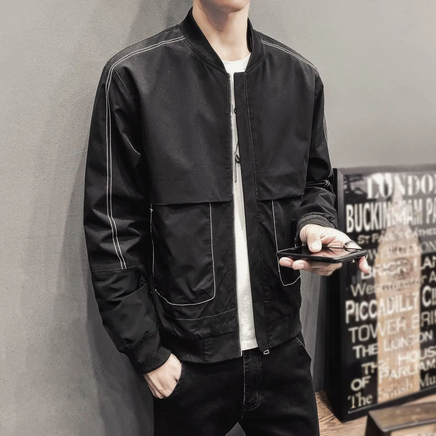 

Men's coat spring and autumn 2020 new casual clothes Korean fashion short jacket men
