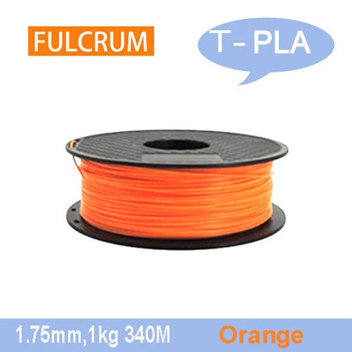 TPLA Orange Улучшенный 3D-принтер T-PLA более высокой прочности! Фулкрум Филамент 1,75 мм 1 кг 3D принтер расходные материалы/ из России - Цвет: TPLA Orange