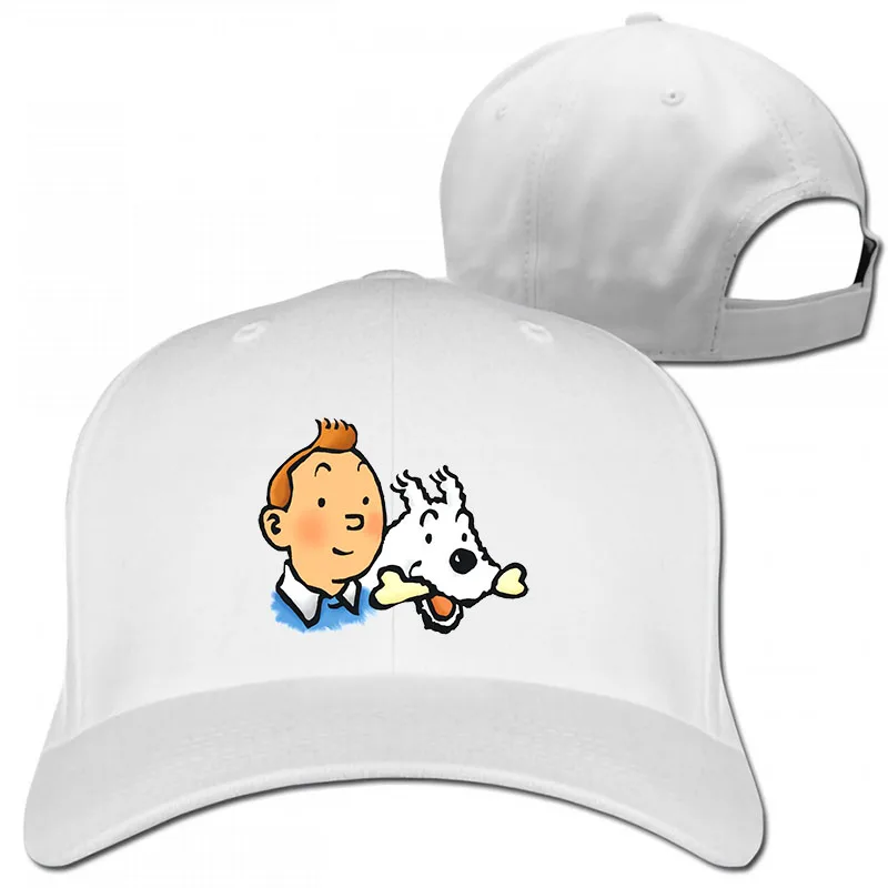 TinTin бейсбольная кепка для мужчин и женщин, Кепка-Дальнобойщик, модная Регулируемая Кепка - Цвет: 1-White