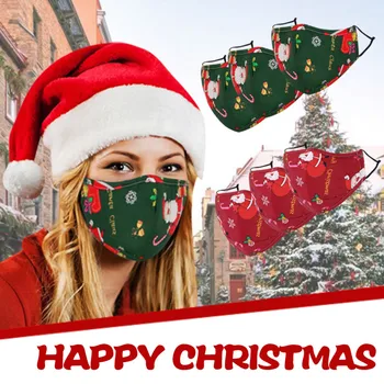 

6pcs mascarillas reutilizables lavables Adults Unisex Chritmas Face Mask Cotton Washable elastic Earloop masks mascarilla маска