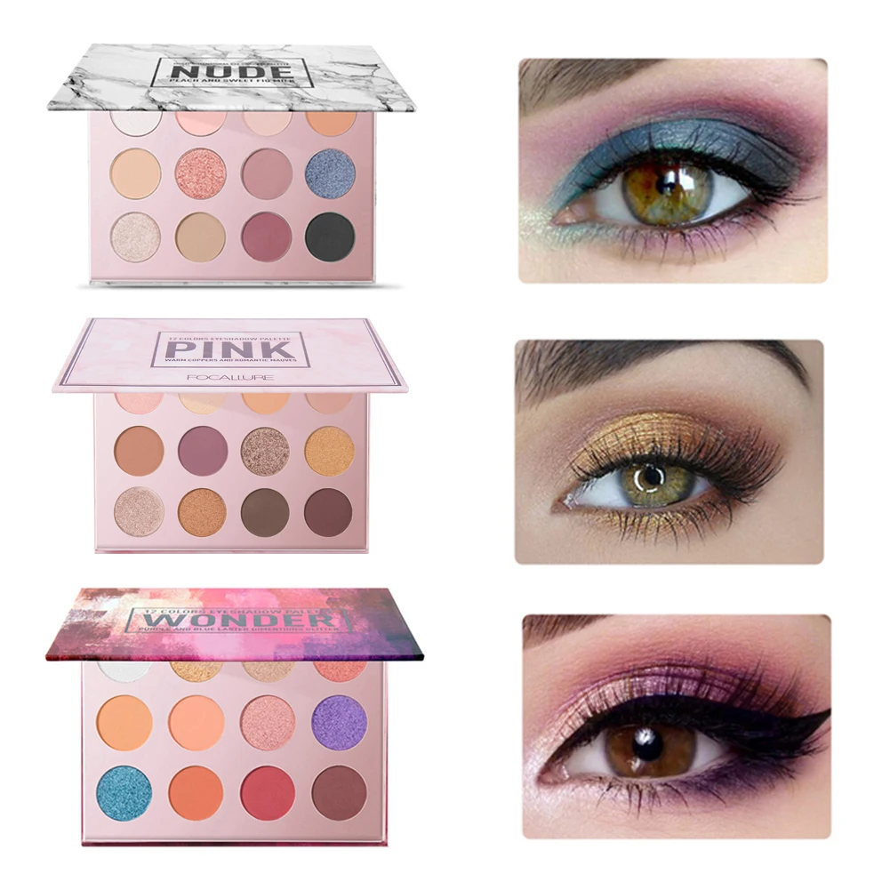 FOCALLURE Matte Glitter Eye Shadow 12/15/16 Colors Pigment Eye Shadow Palette Waterproof Easy to Wear Pearlescent Eyeshadow 35P FOCALLURE Matte Glitter Eye Shadow 12/15/16 Colors Pigment Eye Shadow Palette Waterproof Easy to Wear Pearlescent Eyeshadow 35P