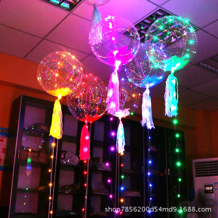 

With Rod Ocean Ball Shining Light Included LED Light Shiny Christmas Gift Lover Festival Gift sheng ri wang Red Balloon