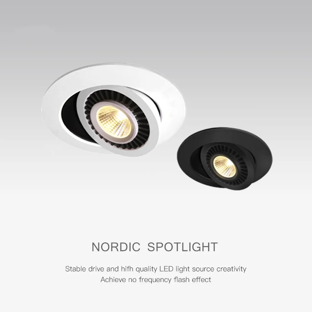 Светодиодный потолочный светильник встраивасветильник лампа COB с регулируемой