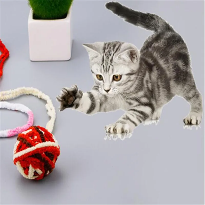 Игрушка для кошек, играющая в WoolBall, питомец, щенок, кошки, жевательные ловушки, игрушки, креативные Домашние животные, игрушка, мячик на веревочке, красочный шерстяной укус, мяч-пищалка, игрушки