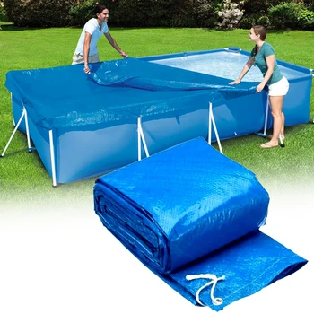 

Pool Cover PE Waterproof Dust-Proof Pool Cover For 87x59in Fast-Placed Rectangular Pools PE Material Waterproof Dust-Proof