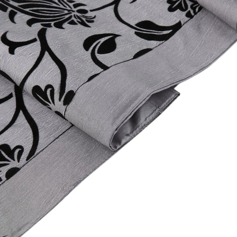 New Flock Floral White Taffeta Retro Decorative Wedding Bed Table Runner Cloth