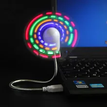 Mão mini usb ventilador portátil gadgets flexível gooseneck led relógio legal para computador portátil portátil notebook exibição em tempo real durável ajustável