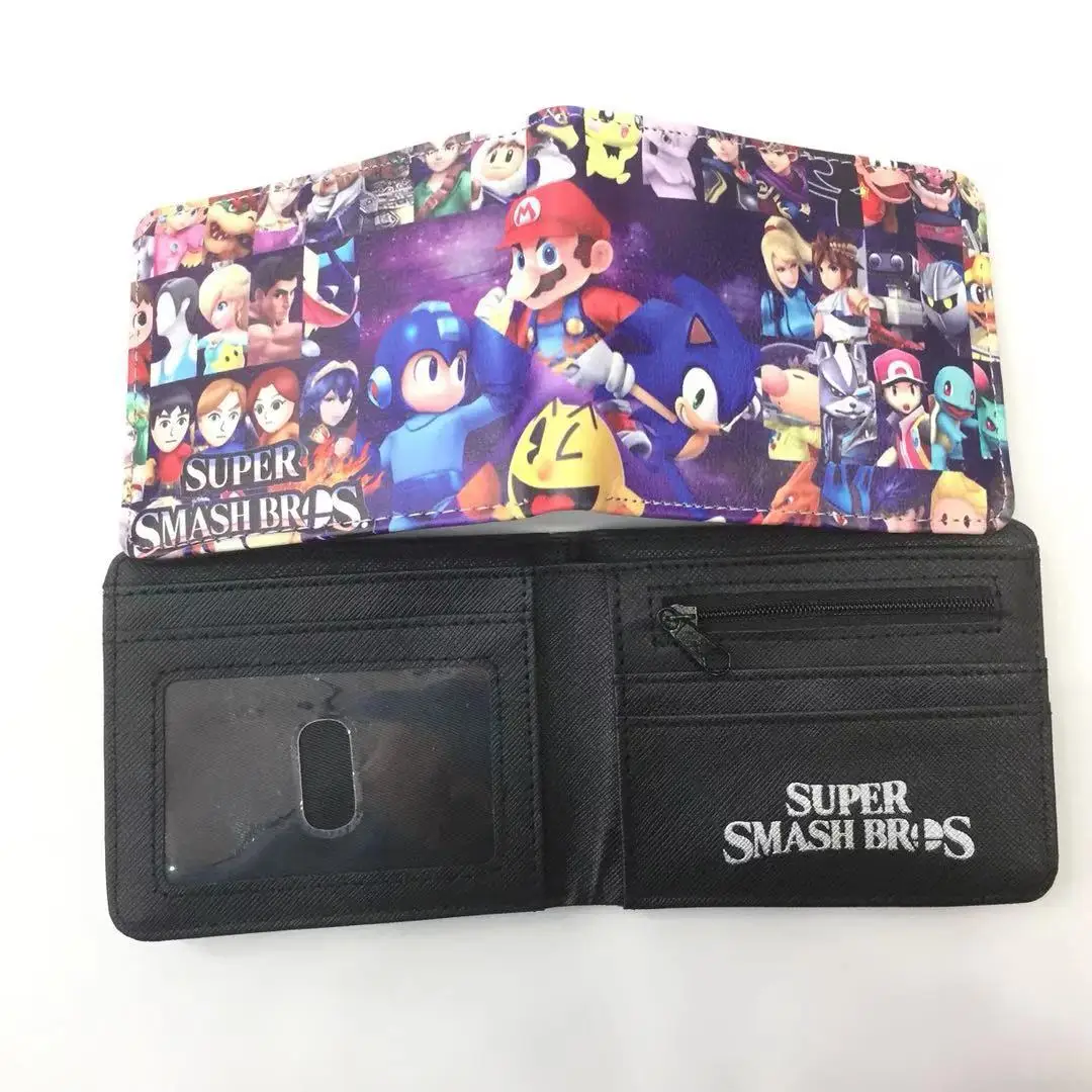 Nintendo Super Smash Bros мужской кошелек портмоне мультфильм унисекс кошельки ID/кредитный держатель для карт