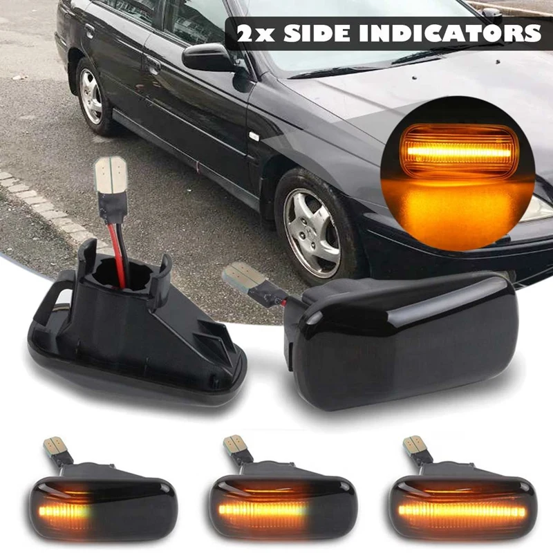 Black Dynamic Led Side Marker Turn Signal Light Lamp for Honda Accord Coupe Civic EG3 S2000 AP1 Integra Type-R NSX NA1 Repe | Автомобили и