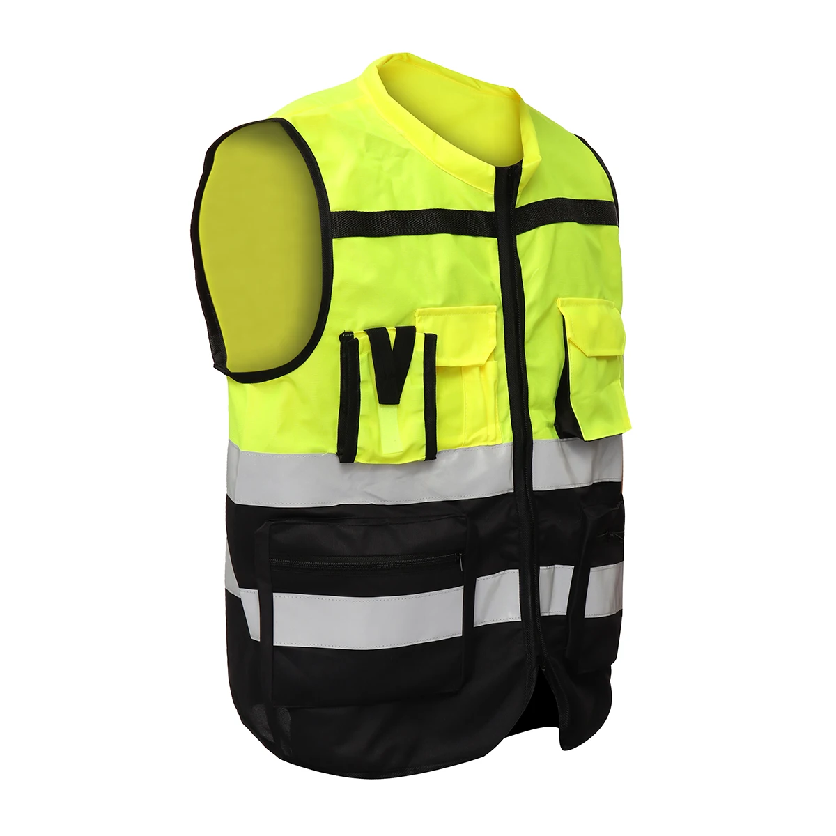 S/M/L Высокая Видимость Hi-Vis жилет безопасности Светоотражающая куртка для водителя ночной жилет безопасности с карманами для работы
