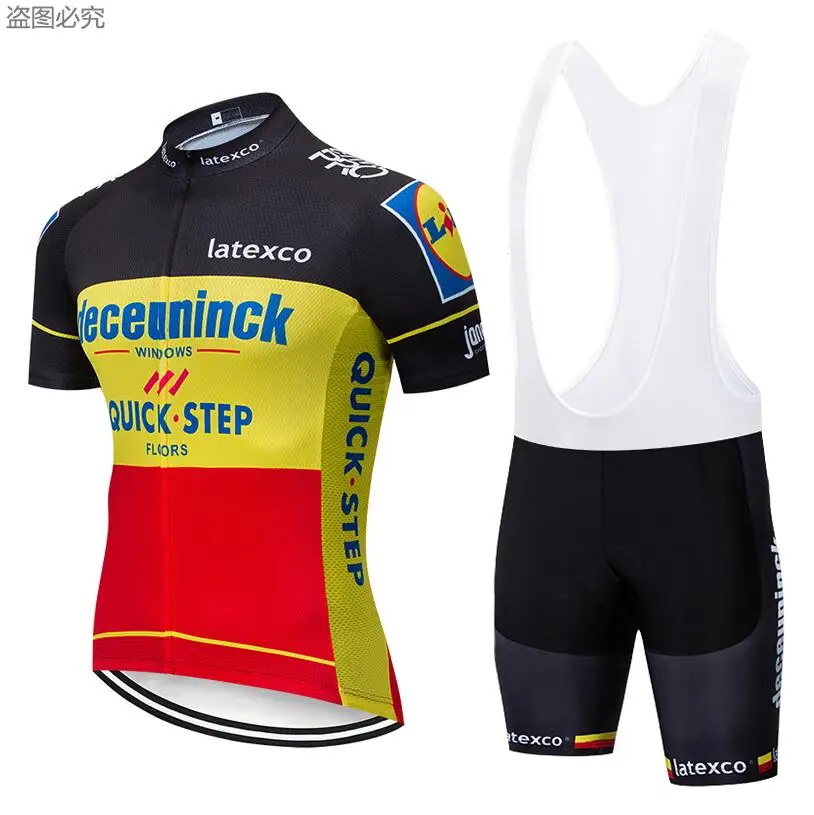 Команда желтый QUICKSTEP Джерси 9D велосипедные шорты набор Ropa Ciclismo мужские летние pro Велоспорт Майо нижняя одежда - Цвет: Многоцветный