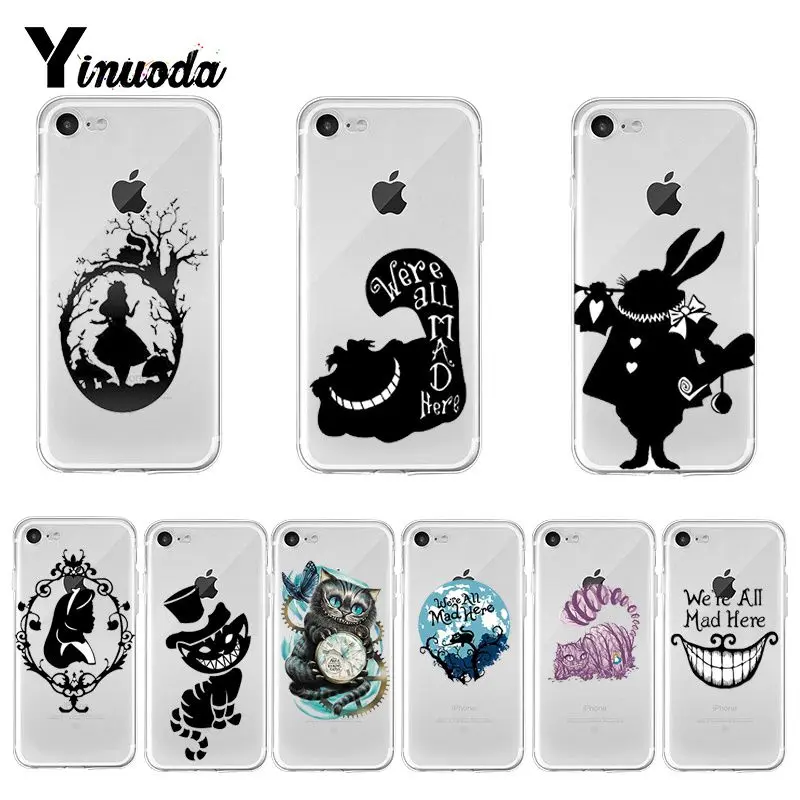 

Yinuoda Alice in Wonderland Cheshire Cat Hot selling fashion phone case for Apple iPhone 8 7 6 6S Plus X XS max 5 5S SE XR Cover