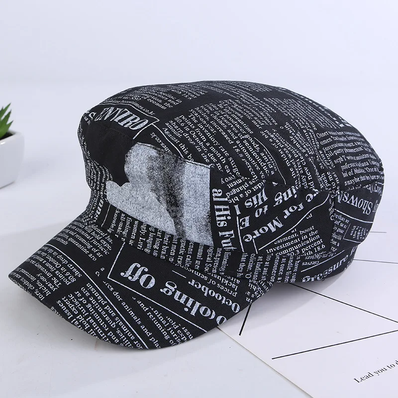 Новинка 2020 модная военная шапка в стиле граффити с газетами для мужчин и женщин
