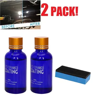 

2PC 9H Car Oxidation Liquid Ceramic Coat Super Hydrophobic Glass Coating Set super hydrofobowa glass coating practical useful