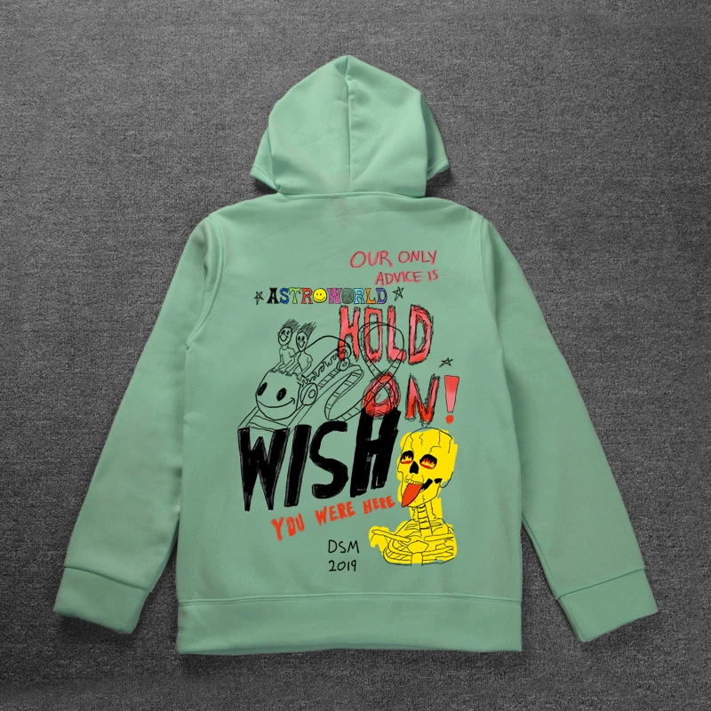 19SS Cactus Travis Scott Astroworld Sicko Tee Hoodie Heren en Dames Hoge kwaliteit Paint Hip Hop Hoodie Nieuw