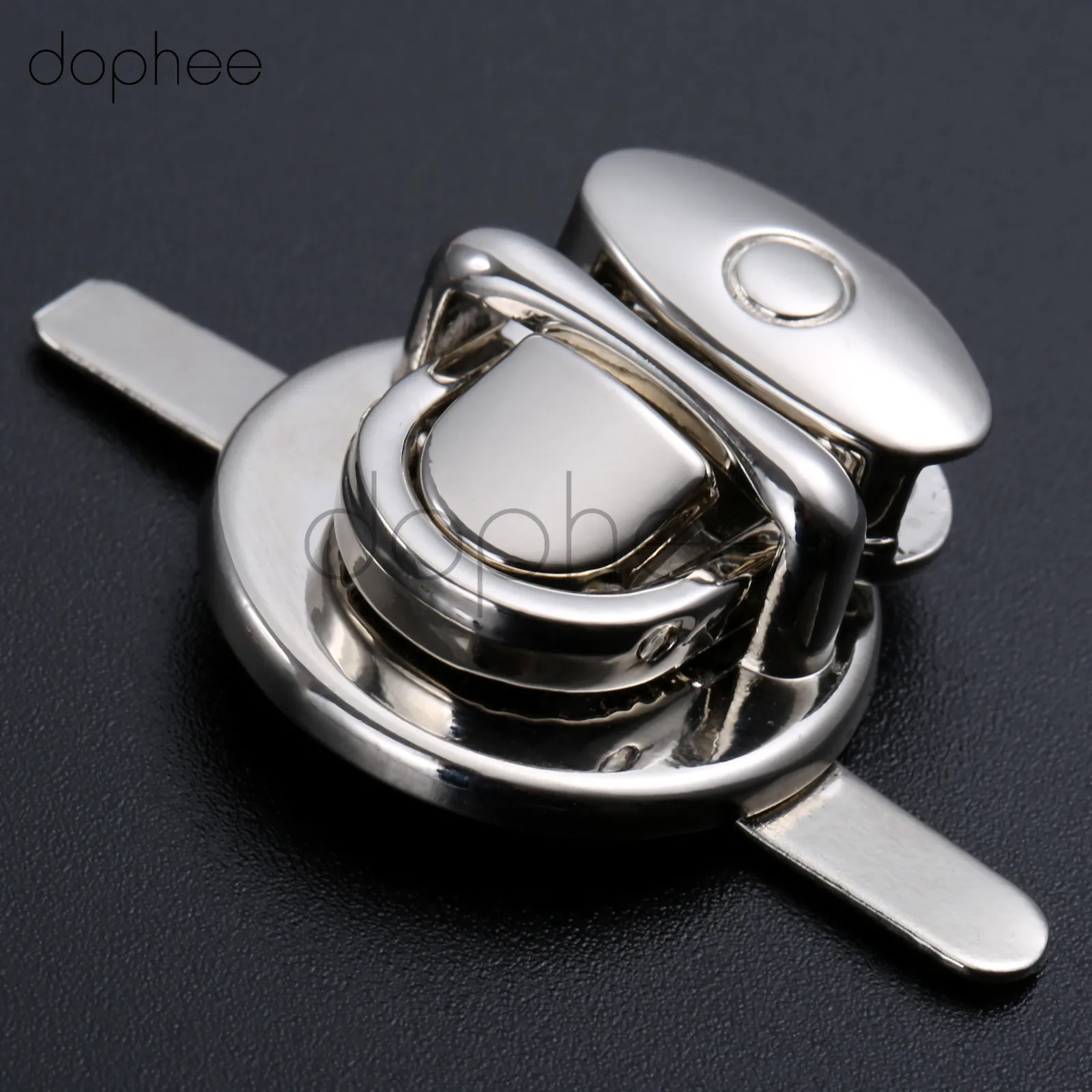 Dophee 1 комплект металлическая круглая форма застежка Поворотная Блокировка замка для DIY сумка-кошелек аппаратное кожевенное ремесло аксессуары 4 цвета