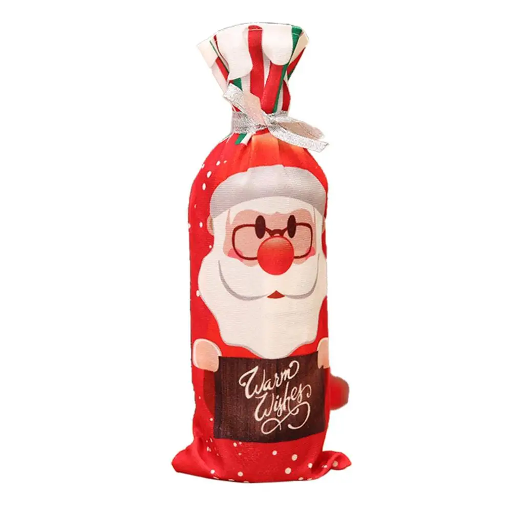 Рождественский подарок, рождественский мешок для бутылки вина, Санта-Клаус, снеговик для бутылки, крышка для обеденного стола, Рождественское украшение для дома, новогодние подарки - Цвет: Show