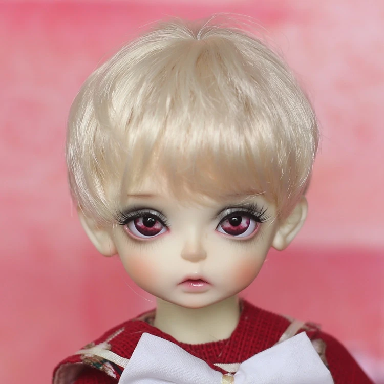 Парик BJD doll серые черные белые золотые короткие волосы для кукол 1/3 1/4 1/6 DD SD MSD YOSD